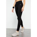 Tommy Life Siyah Yüksek Bel Toparlayıcı Slim Fit Dar Paça Kadın Tayt - 94011 - XL