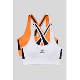 Tommy Life Slim Fit U Yaka 2li Paket Beyaz-Neon Oranj Kadın Spor Büstiyer - 97121