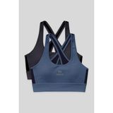 Tommy Life Slim Fit U Yaka 2li Paket Petrol-Antrasit Kadın Spor Büstiyer - 97121 - Petrol - Antrasit