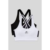 Tommy Life Slim Fit U Yaka 2li Paket Siyah-Beyaz Kadın Spor Büstiyer - 97121 - Siyah - Beyaz - XL