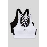 Tommy Life Slim Fit U Yaka 2li Paket Siyah-Beyaz Kadın Spor Büstiyer - 97121 - Siyah - Beyaz