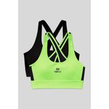 Tommy Life Slim Fit U Yaka 2li Paket Siyah-Neon Sarı Kadın Spor Büstiyer - 97121 - Siyah - Neon Sarı