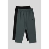TOMMY LIFE Standart Fit 2li Paket Siyah-Haki Erkek Kapri - 83102