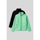 TOMMY LIFE Standart Fit 2li Paket Siyah-Su Yeşili Kız Çocuk Polar Sweatshirt - 75154