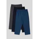 TOMMY LIFE Standart Fit 3lü Paket Koyu Gri-Lacivert-Parlament Erkek Kapri - 83102
