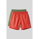 Tommy Life Standart Fit Basic 2li Paket Haki-Oranj Erkek Deniz Şortu - 81237