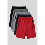 Tommy Life Standart Fit Basic 5li Paket Erkek Şort - 81136 - Renkli - 2XL