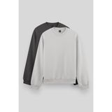 TOMMY LIFE Standart Fit Basic O Yaka 2li Paket Koyu Gri-Taş Erkek Sweatshirt - 88053