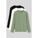Tommy Life Standart Fit Basic O Yaka3lü Paket Siyah-Beyaz-Kaktüs Erkek T-Shirt87997