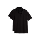 Tommy Life Standart Fit Basic Polo Yaka 2li Paket Siyah Erkek T-Shirt - 87768 - XL