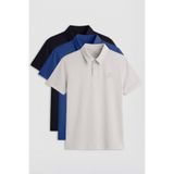 Tommy Life Standart Fit Basic Polo Yaka 3lü Paket Lacivert-Taş-Parlament Erkek T-Shirt - 87748