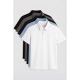 Tommy Life Standart Fit Basic Polo Yaka 5li Paket Erkek T-Shirt - 87748 - Renkli - 2XL