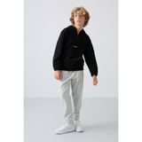 Tommy Life Taş Kalın Yumuşak Dokulu Standart Fit Nakışlı Polar Erkek Çocuk Eşofman Alt - 11219 - 8 - 9 Yaş