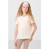 TOMMY LIFE TOMMYLIFE Koyu Mavi Pamuklu O Yaka Standart Fit Basic Kız Çocuk T-Shirt, T17KG-75177