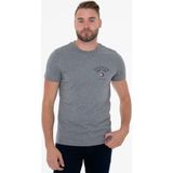 Tommy Sıfır Yaka Erkek T-Shirt - Gri - 2XL