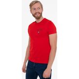 Tommy Sıfır Yaka Erkek T-Shirt - Kırmızı - 2XL
