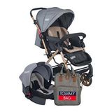 TommyBaby Cool Bebek Arabası Çİft Yönlü Bebek Aarabası Puset Çanta Bebek Çanta Gri