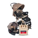TommyBaby Cool Bebek Arabası Çİft Yönlü Bebek Aarabası Puset Çanta Bebek Çanta Kahverengi