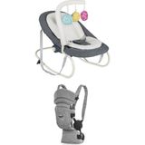 Tommybaby Elite Füme Ana Kucağı ve Kanguru 2'li Set 0-9 kg Sallanır Özellikler ile Konforlu Taşıma