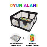 Tommybaby Guvenli Bebek Ve Cocuk Oyun Alani Oyun Parki 125X125 Oyun Mati Toplari Yatak