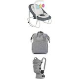 Tommybaby Premium Ana Kucağı 0-18 kg Taşıma Kapasitesi Yıkanabilir Kumaş Füme Renkli Set
