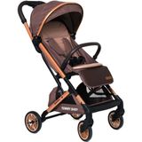 Tommybaby Quantum Kabin Bebek Arabası Kabin Boy Bebek Arabası Pedli Katlanabilir Yağmurluk Hediye - Kahve
