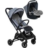 Tommybaby Quantum Kabin Travel Bebek Arabası Kabin Boy Bebek Arabası Pedli Katlanabilir Yağmurluk Hediye - Gri