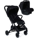 Tommybaby Quantum Kabin Travel Bebek Arabası Kabin Boy Bebek Arabası Pedli Katlanabilir Yağmurluk Hediye - Siyah