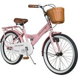 Tommybike Latte 20 Jant Çocuk Bisikleti, Deri Elcikli, Vitesiz, Erkek Çocuk İçin 6-9 Yaş - Pembe