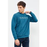 Tommylife 88020 Zümrüt Erkek Yazı Nakışlı O Yaka Rahat Form Sweatshirt