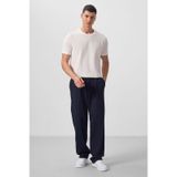 Tommylife Lacivert Yüzeyi Dokulu Rahat Form Palazzo Erkek Pantolon - 82163 Lacivert