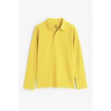 Tommylife Sarı Polo Yaka Basic Uzun Kollu Erkek Çocuk T-shirt - 11170 SARI