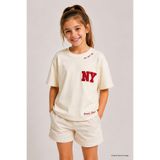 TOMMYLIFE Siyah Oversize Kısa Kollu Baskılı Kız Çocuk T-Shirt - 75174