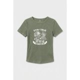 TOMMYLIFE Siyah Standart Fit Baskılı Kısa Kollu Kadın T-Shirt - 97201