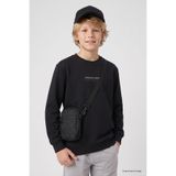 TOMMYLIFE Siyah Standart Fit Baskılı O Yaka Erkek Çocuk Sweatshirt - 11322