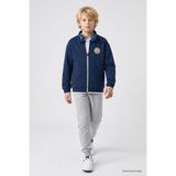 TOMMYLIFE Siyah Standart Fit Kolej Yaka Fermuarlı Basic Erkek Çocuk Ceket - 11326