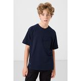 TOMMYLIFE Tarçın Pamuklu Yumuşak Dokulu Oversize Cep Detaylı Erkek Çocuk T-Shirt - 11295