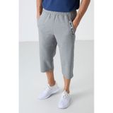Tommylife Tommy Life Gri Melanj Ön Cep Detaylı Standart Kalıp Klasik Paça Erkek Kapri - 83092 GRI MELANJ
