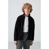 Tommylife Tommy Life Siyah Kalın Yumuşak Dokulu Standart Fit Nakışlı Polar Erkek Çocuk Sweatshirt - 11223 Siyah