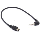 Tomost Açılı 3,5 TRS - Mini USB Kablosu, HERO3, HERO3+ ve HERO4 için 90 Derece 3,5 mm Erkekten Mini 5 Pin Erkek Ses Kablosu (3,5 mm - Mini)