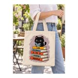 Tomris Hatun Kitap Severlere Özel Kitap Temalı Hediye Çanta, Ham Bez Çanta,Süblimasyon Baskı, Omuz Çantası, Alışveriş Çantası