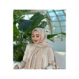 tomrisboutique Jakarlı Kaşmir İpek Çift Yönlü Soft Lüks Şal 4 Mevsim Çift Taraflı 70 x 200 cm