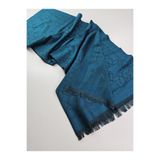 tomrisboutique Şal Jakarlı Soft Kaşmir İpek 4 Mevsim Çift Taraflı Yonca Figürlü 70 x 200 cm