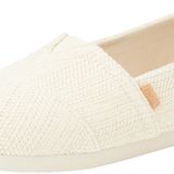 TOMS Alpargata Cloudbound düz kadın terliği, Doğal Undyed Metallic Linen Stripe, 36 EU