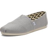 TOMS Erkekler Alpargata Slip-On Loafer Çevre Dostu Geri Dönüşümlü Pamuk Tuval, Elastik Gore, Kauçuk Taban, Drizzle Gri Miras Kanvas, 43 EU