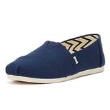 TOMS Kadın Alpargata geri dönüştürülmüş pamuktan düz terlik, Mavi (Marineblau), 37 EU