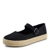 TOMS Kadın Carolina Mary Jane Espadrille Günlük Ayakkabı, Siyah, 6.5