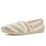 TOMS Kadın Espadril 10023037 Toms Alpargata Classic Natural Metallic Stripe, 10023037 Natural, 39 EU, numeric_39