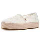 Toms Kadın Espadrili, Valencia Floral Crochet, Beyaz, 40 Beden
