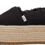 Toms Kadın Valencia Platformu Espadrille Spor Ayakkabıları Loafer Düz, Siyah Tuval, 37 EU